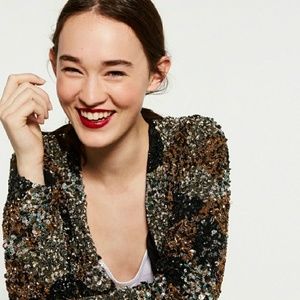 Zara Patchwork Sequin Jacket